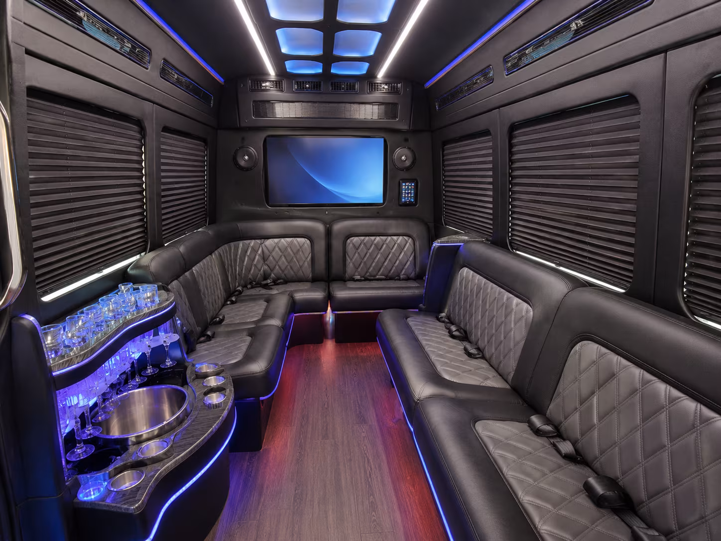wilmington party bus interior